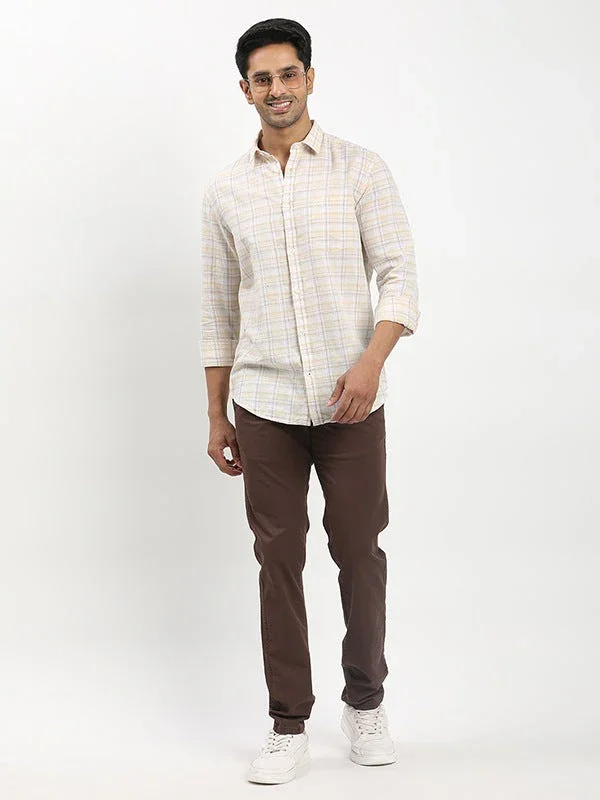 Fairtrade Men's Check Full Sleeves Cotton Blend Shirt - Image 4