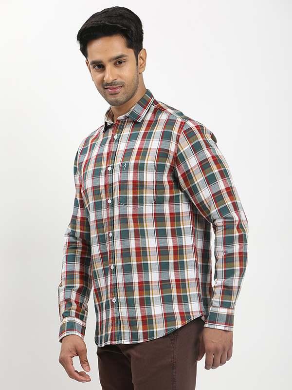 Fairtrade Men's Check Full Sleeves Cotton Blend Shirt - Image 2