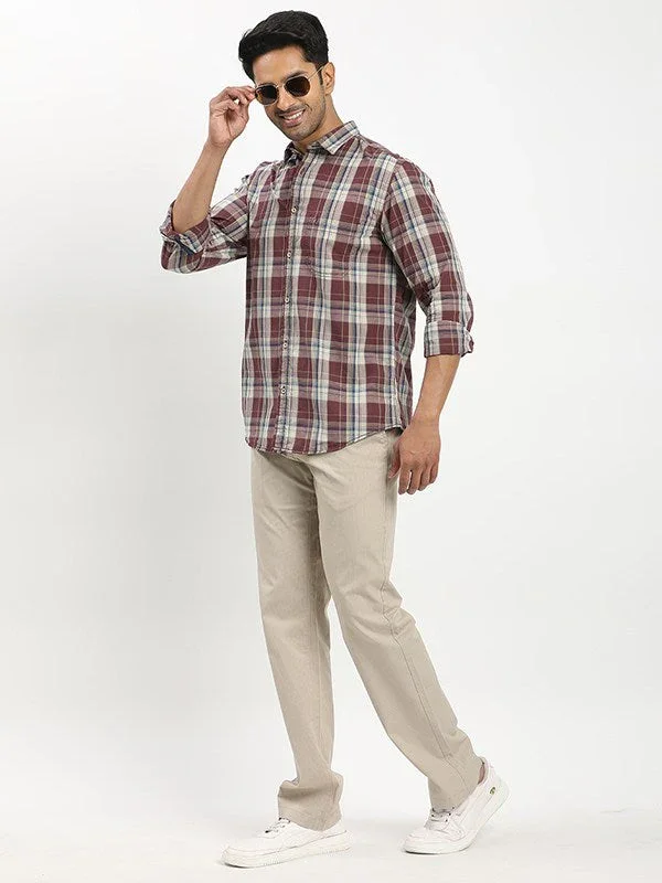 Fairtrade Men's Check Full Sleeves Cotton Shirt - Image 4