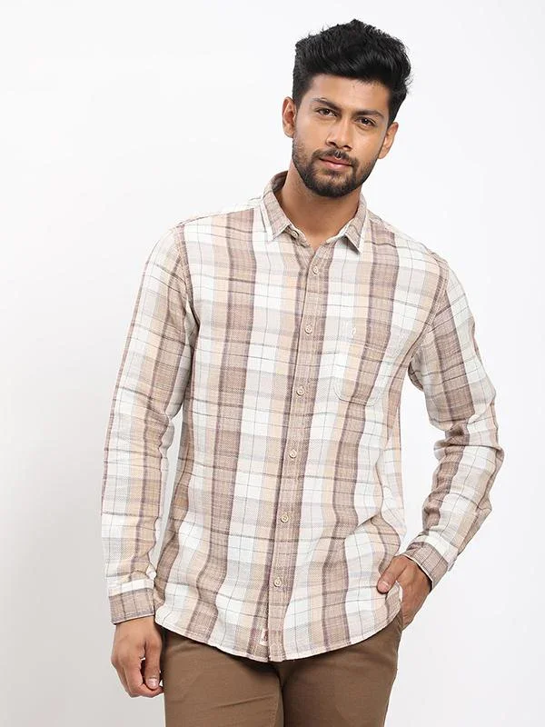 Fairtrade Men's Check Full Sleeves Cotton Shirt