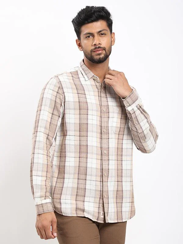 Fairtrade Men's Check Full Sleeves Cotton Shirt - Image 2
