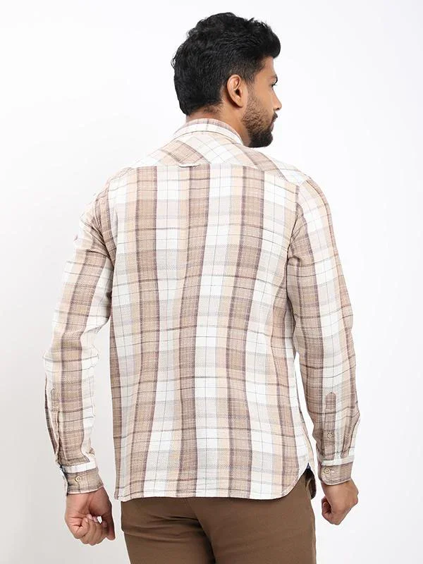 Fairtrade Men's Check Full Sleeves Cotton Shirt - Image 4