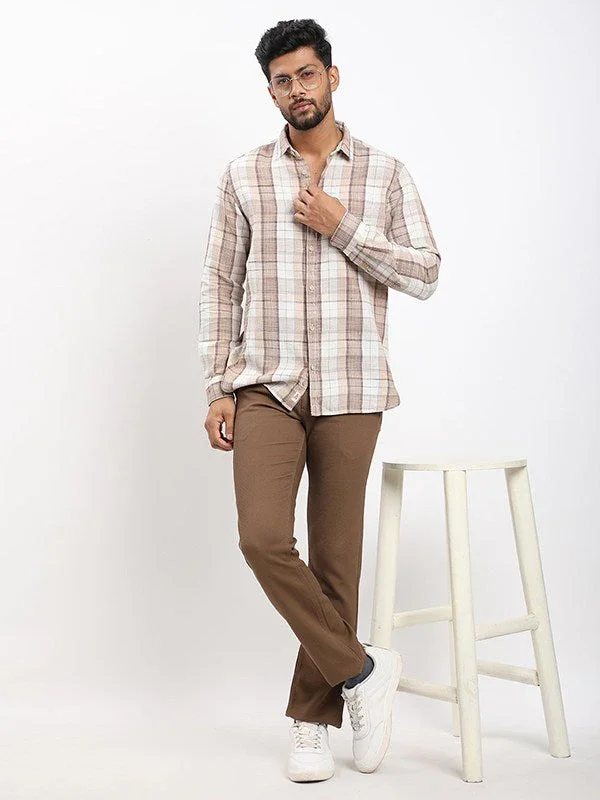 Fairtrade Men's Check Full Sleeves Cotton Shirt - Image 5