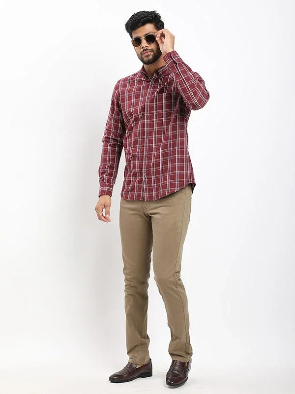 Fairtrade Men's Check Full Sleeves Cotton Shirt - Image 5