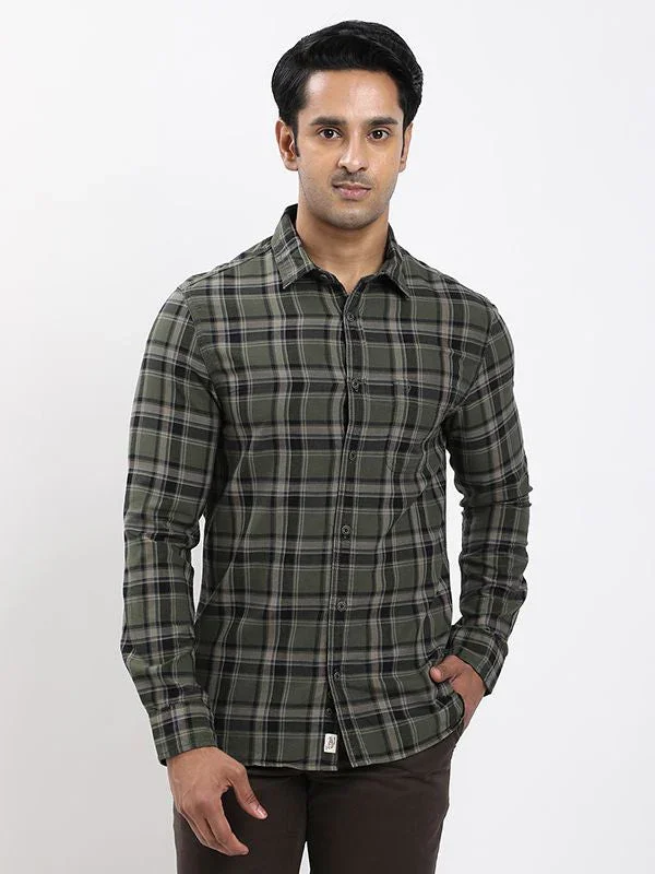 Fairtrade Men's Check Full Sleeves Cotton Shirt