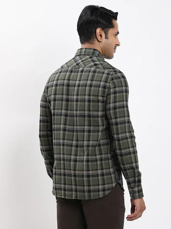 Fairtrade Men's Check Full Sleeves Cotton Shirt - Image 4