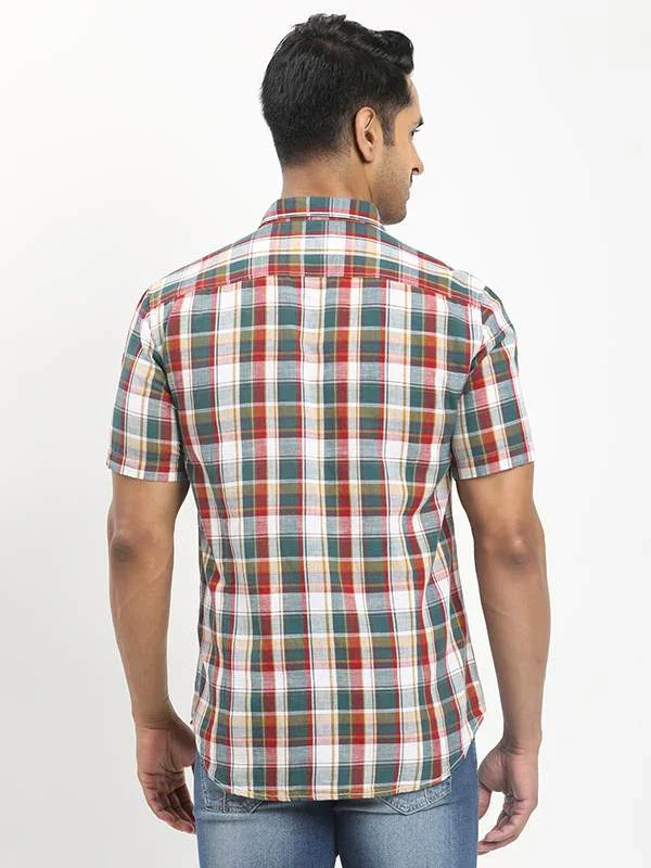 Fairtrade Men's Check Half Sleeves Cotton Blend Shirt - Image 4