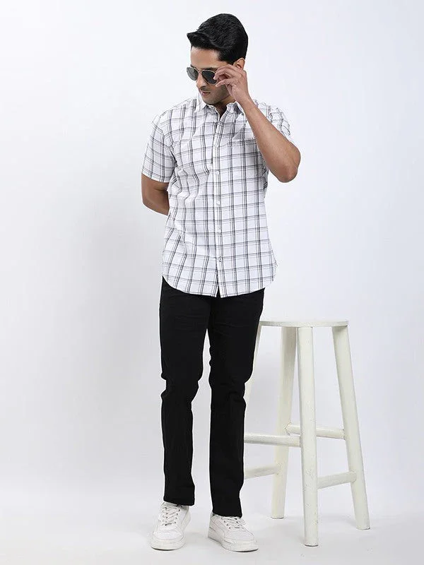 Fairtrade Men's Check Half Sleeves Cotton Shirt - Image 10