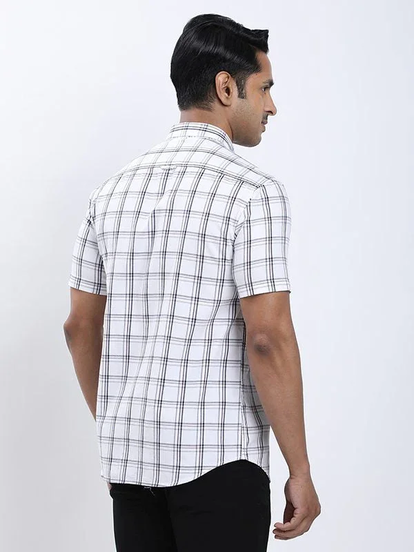 Fairtrade Men's Check Half Sleeves Cotton Shirt - Image 9