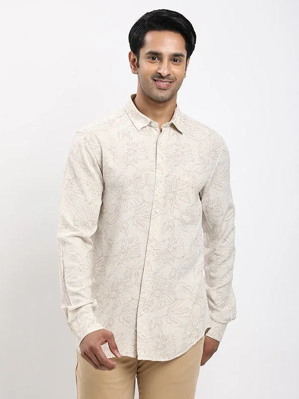 Fairtrade Men's Printed Full Sleeves Viscose Blend Shirt - Image 6