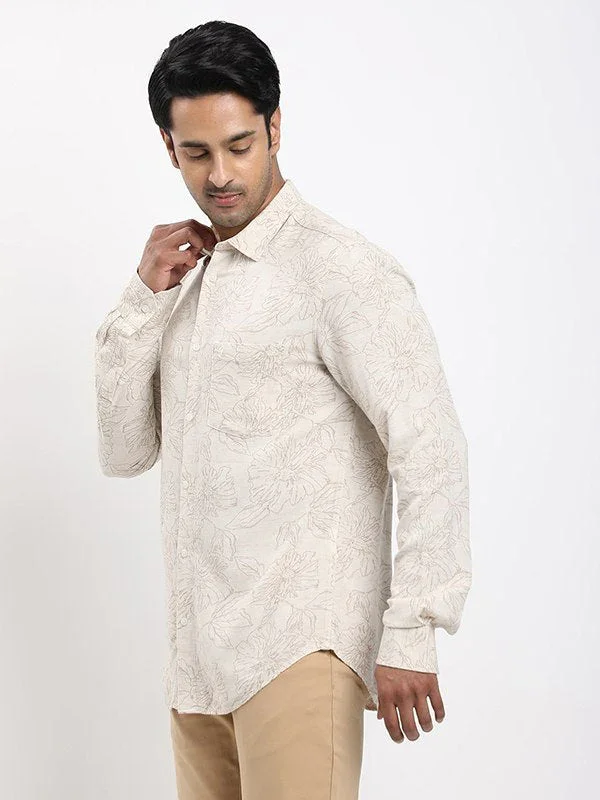 Fairtrade Men's Printed Full Sleeves Viscose Blend Shirt - Image 7