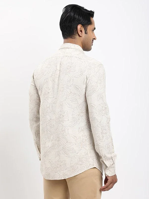 Fairtrade Men's Printed Full Sleeves Viscose Blend Shirt - Image 9