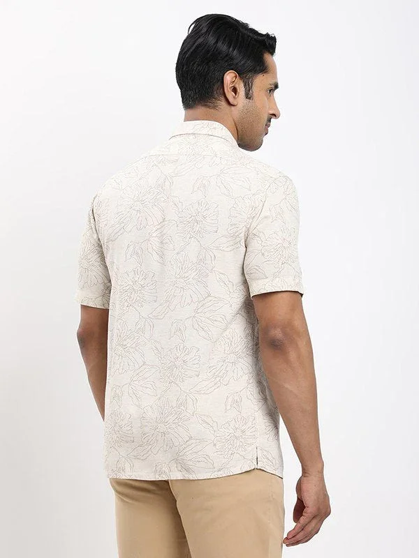Fairtrade Men's Printed Half Sleeves Viscose Blend Shirt - Image 9