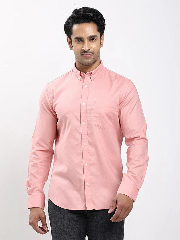 Fairtrade Men's Solid Full Sleeves Cotton Shirt