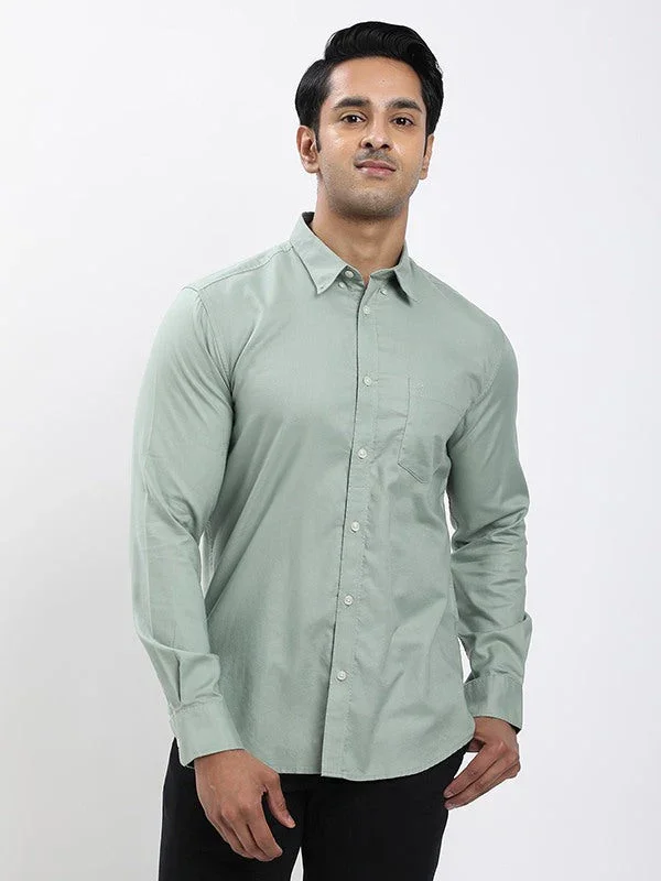 Fairtrade Men's Solid Full Sleeves Cotton Shirt - Image 6