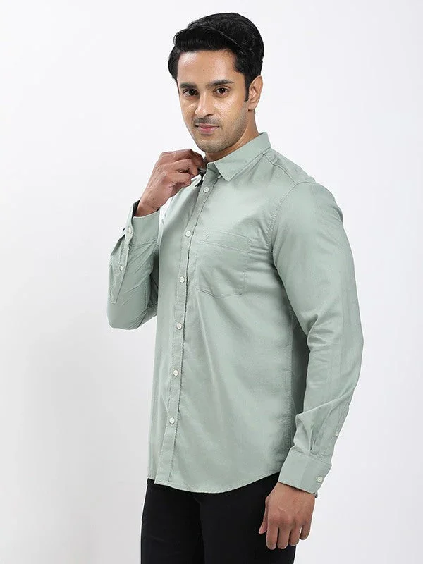 Fairtrade Men's Solid Full Sleeves Cotton Shirt - Image 7