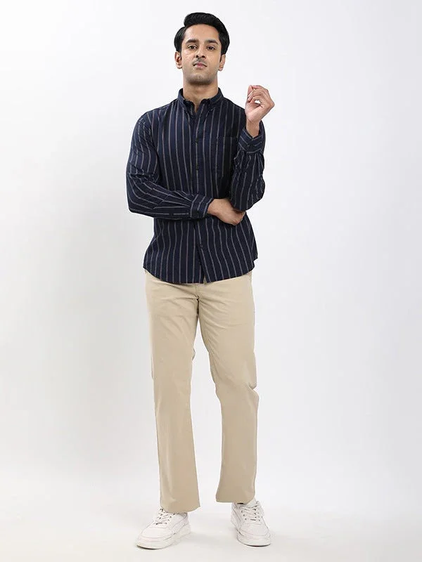Fairtrade Men's Striped Full Sleeves Cotton Shirt - Image 10