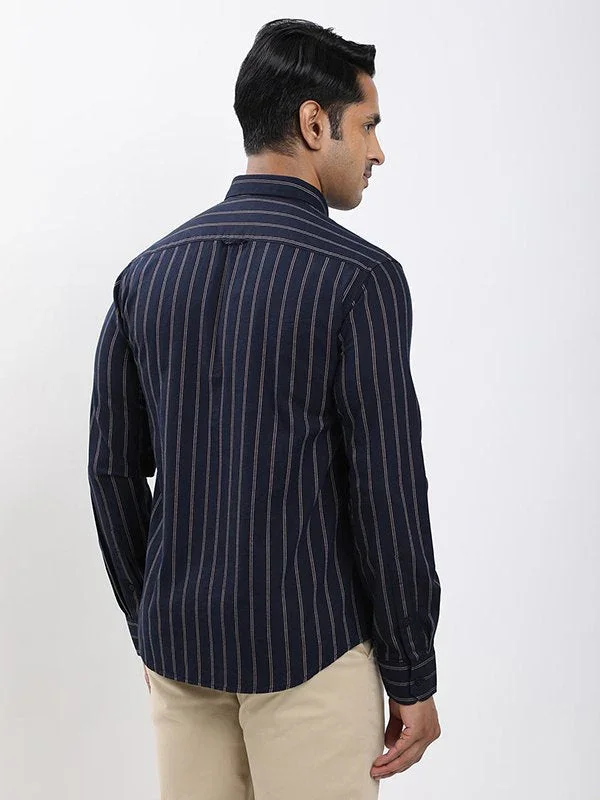 Fairtrade Men's Striped Full Sleeves Cotton Shirt - Image 9