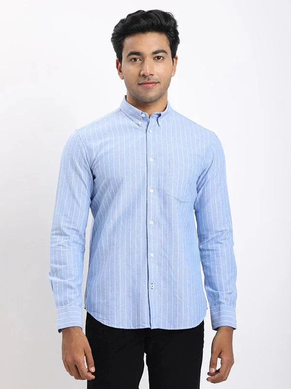 Men's Striped Full Sleeves Cotton Shirt - Image 10