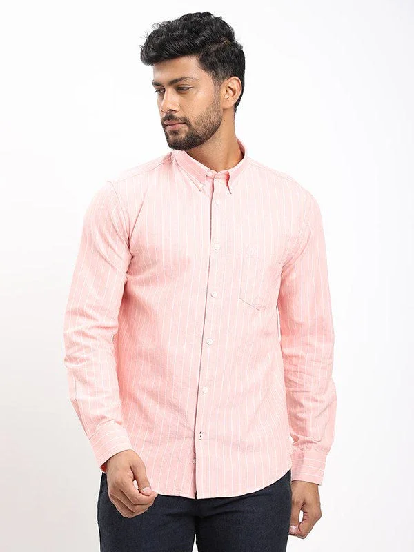 Men's Striped Full Sleeves Cotton Shirt - Image 5