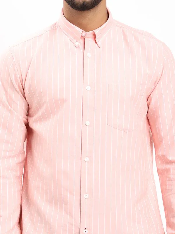 Men's Striped Full Sleeves Cotton Shirt - Image 7