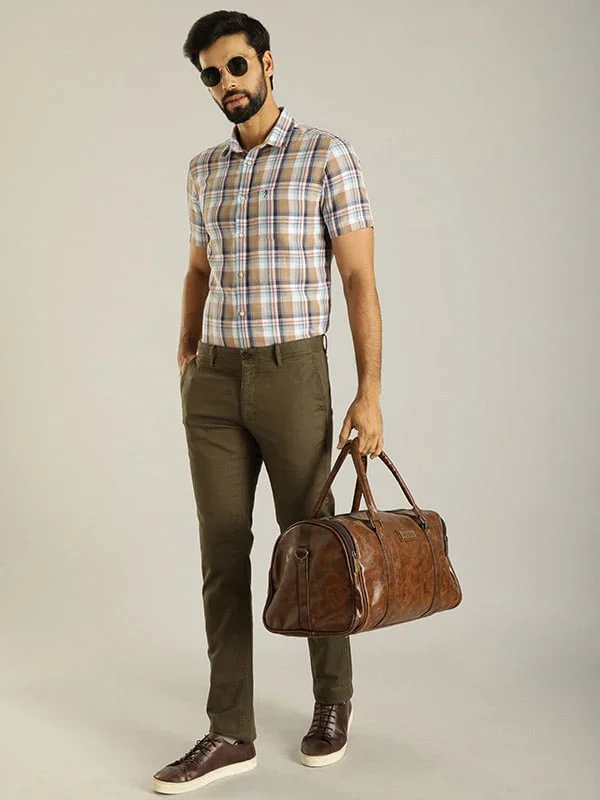 Men's Brooklyn Fit Cotton Stretch Trousers - Image 12