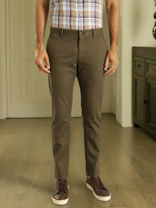 Men's Brooklyn Fit Cotton Stretch Trousers - Image 9