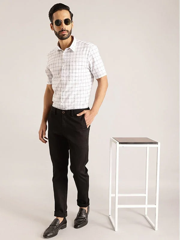 Men's Brooklyn Fit Cotton Stretch Trousers - Image 4
