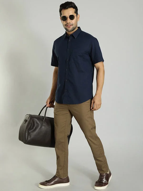 Men's Brooklyn Fit Cotton Stretch Trousers - Image 12