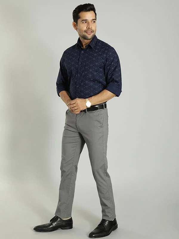 Men's Brooklyn Fit Cotton Stretch Trousers - Image 8