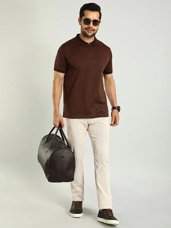 Men's Brooklyn Fit Cotton Stretch Trousers - Image 9