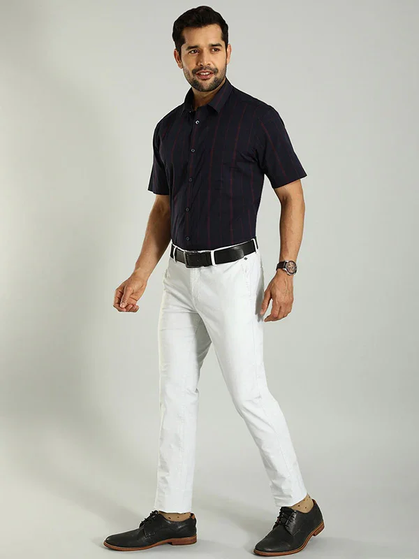 Men's Brooklyn Fit Cotton Stretch Trousers - Image 12