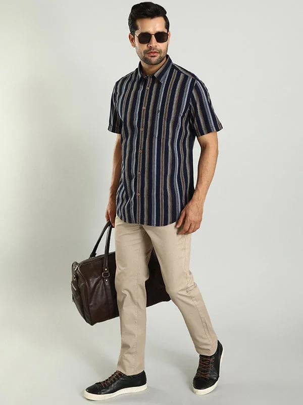 Men's Brooklyn Fit Cotton Stretch Trousers - Image 4