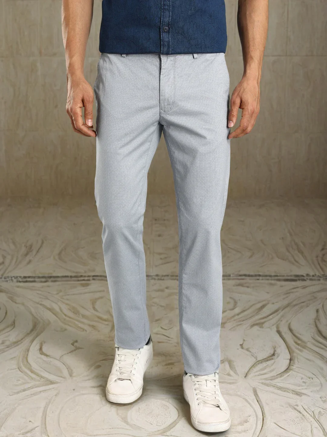 Men's Brooklyn Fit Cotton Stretch Trousers - Image 5