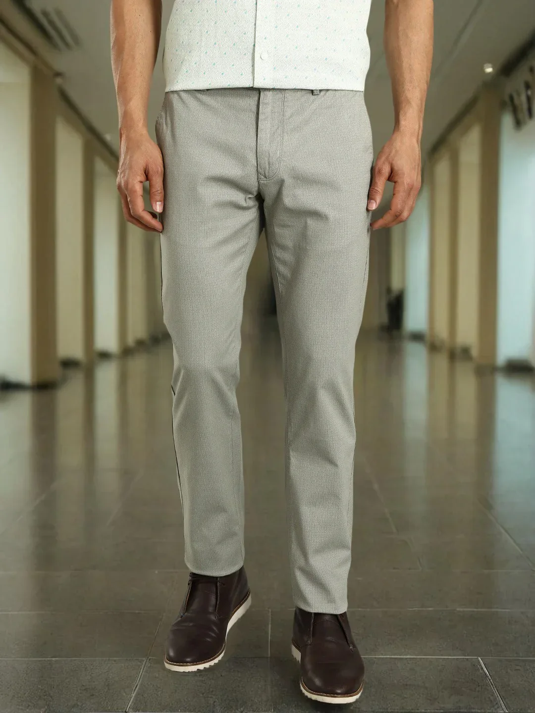 Men's Brooklyn Fit Cotton Stretch Trousers - Image 9