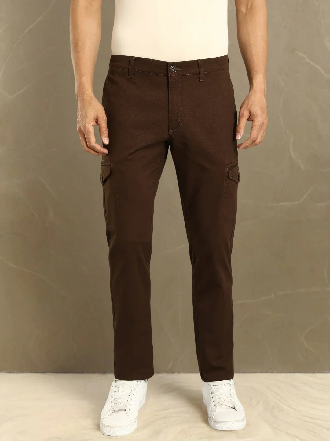 Men's Brooklyn Fit Cotton Stretch Trousers - Image 6