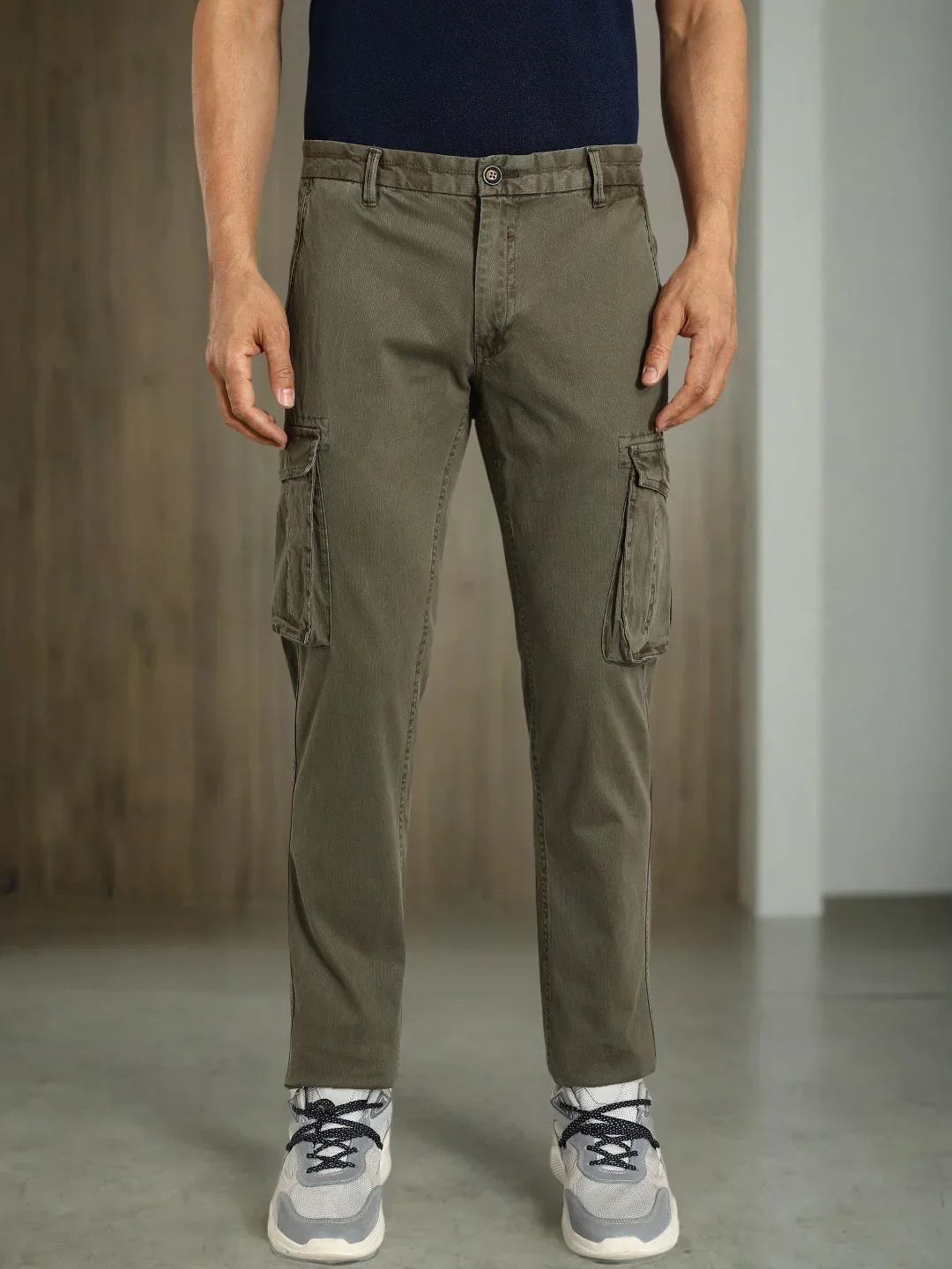 Men's Brooklyn Fit Cotton Stretch Trousers - Image 5