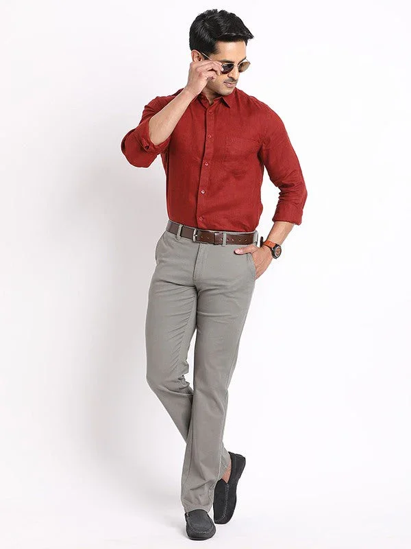 Men's Brooklyn Fit Cotton Stretch Trousers - Image 5