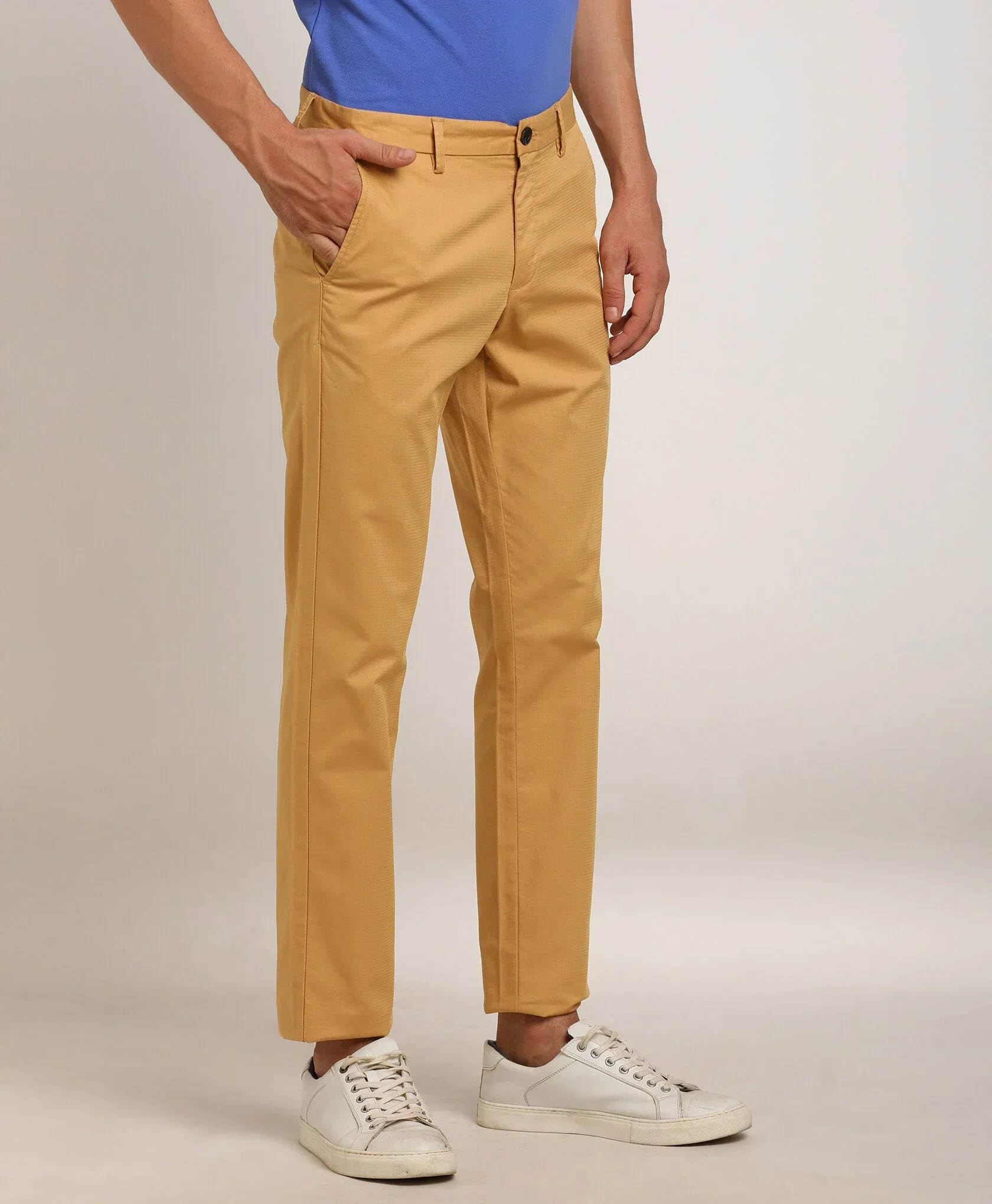 Men's Brooklyn Fit Cotton Stretch Trousers - Image 4