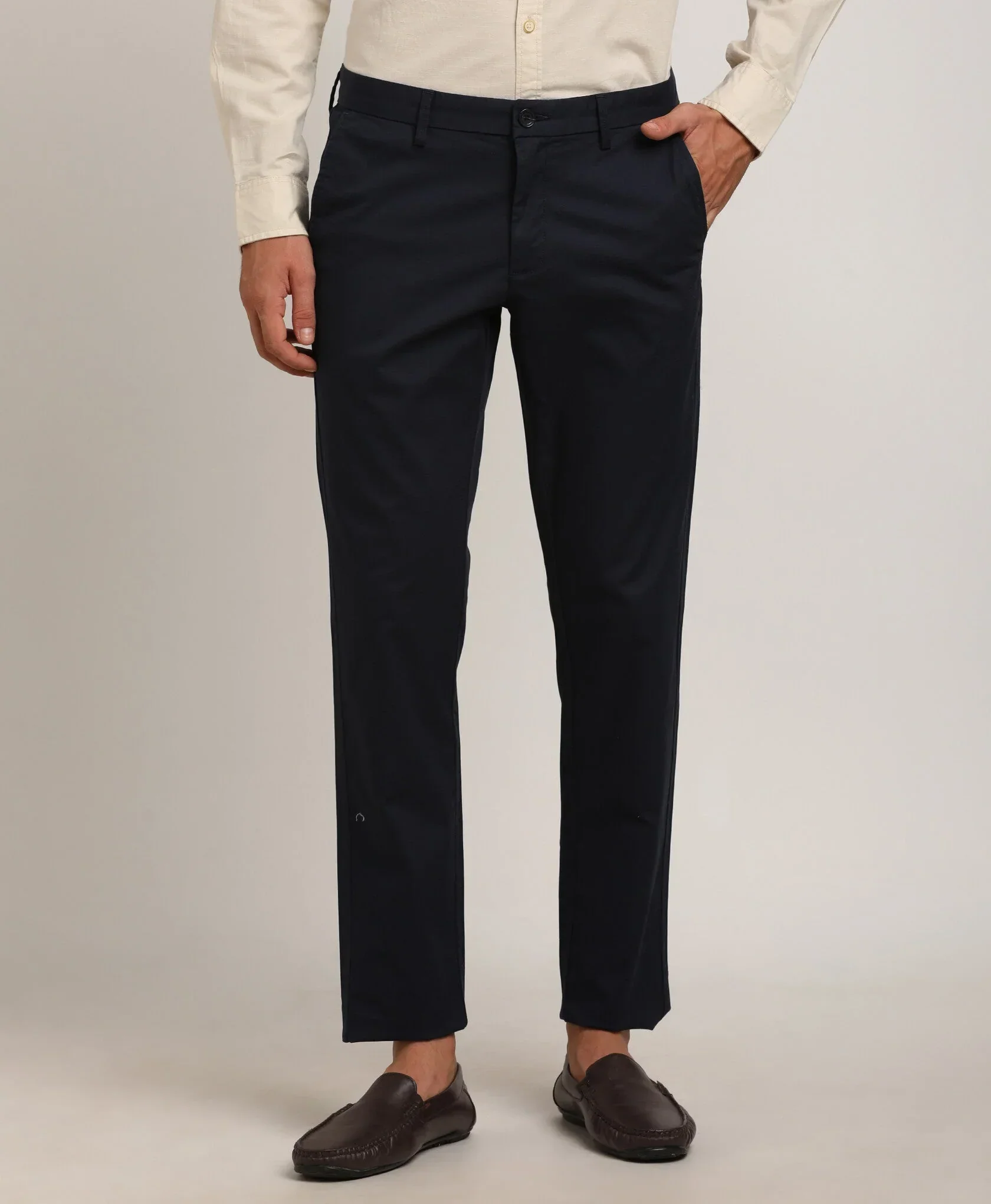 Men's Brooklyn Fit Cotton Stretch Trousers - Image 5