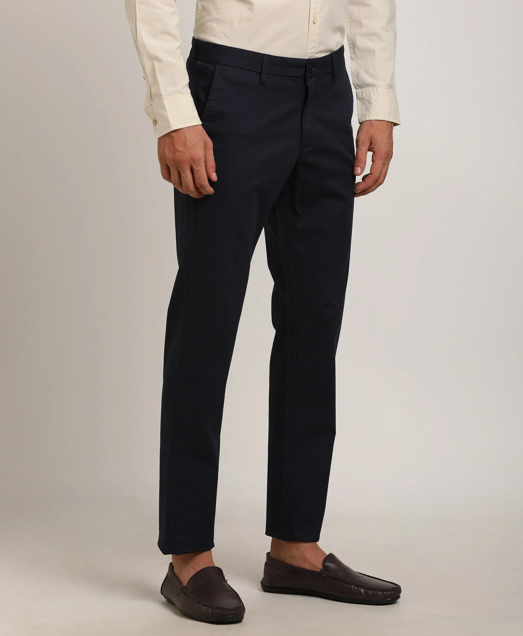 Men's Brooklyn Fit Cotton Stretch Trousers - Image 8