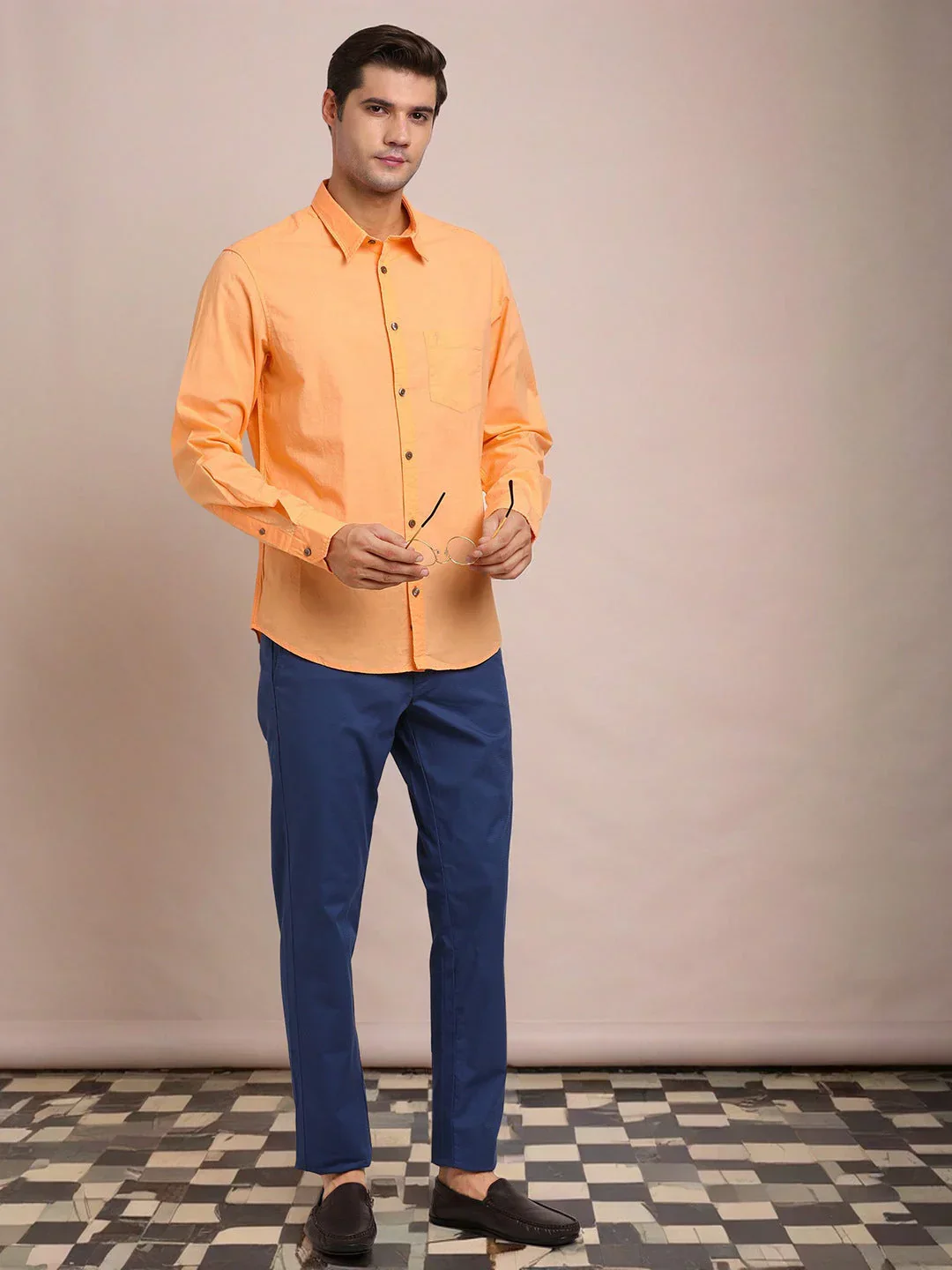 Men's Brooklyn Fit Cotton Stretch Trousers - Image 18