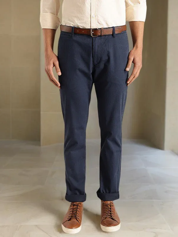 Men's Brooklyn Fit Cotton Stretch Trousers - Image 10