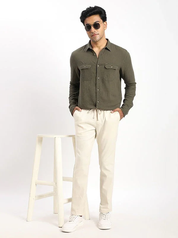 Men's Brooklyn Fit Cotton Stretch Trousers - Image 10
