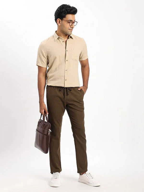 Men's Brooklyn Fit Cotton Stretch Trousers - Image 5