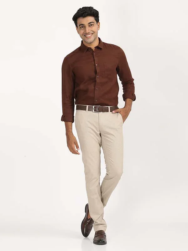 Men's Brooklyn Fit Cotton Stretch Trousers - Image 3