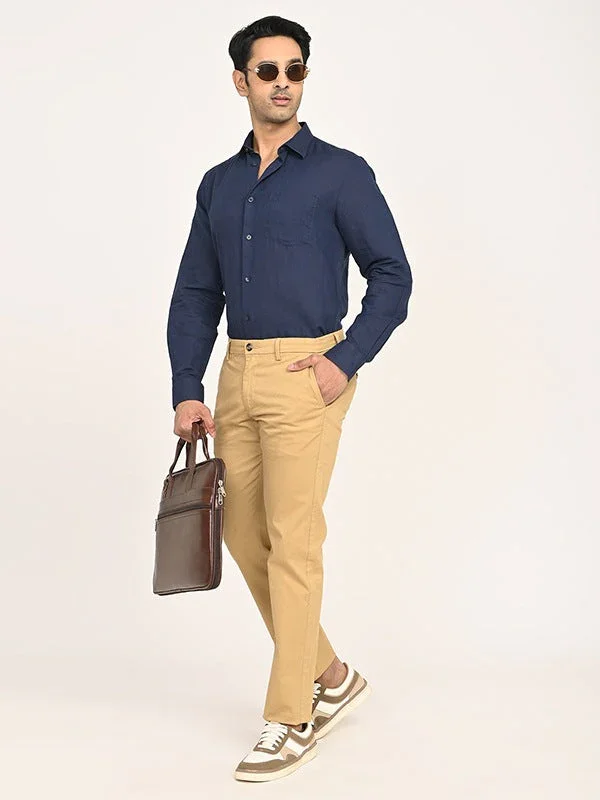 Men's Brooklyn Fit Cotton Stretch Trousers - Image 5