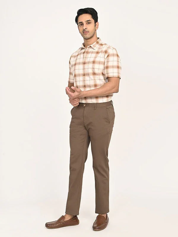 Men's Brooklyn Fit Cotton Stretch Trousers - Image 5