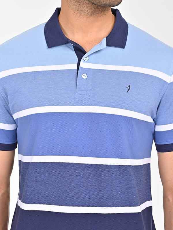 Men's Striped Polo T-Shirt - Image 3