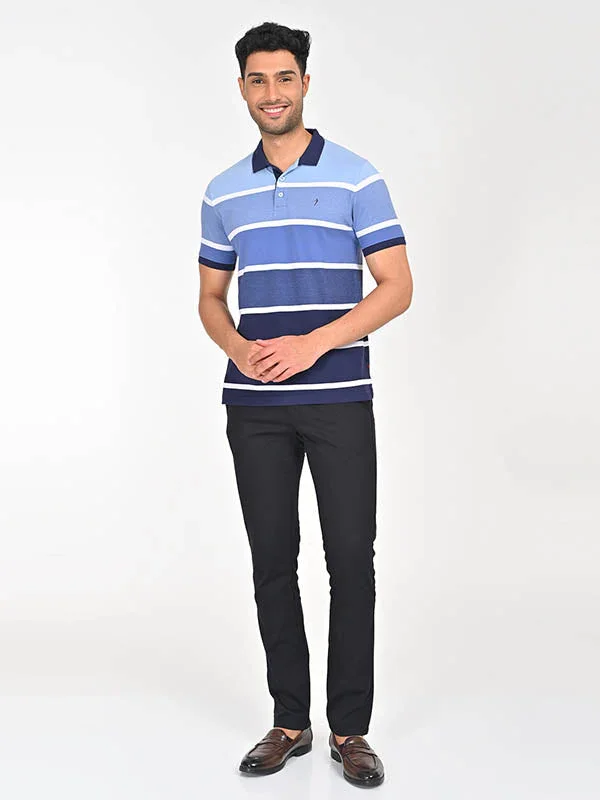 Men's Striped Polo T-Shirt - Image 4